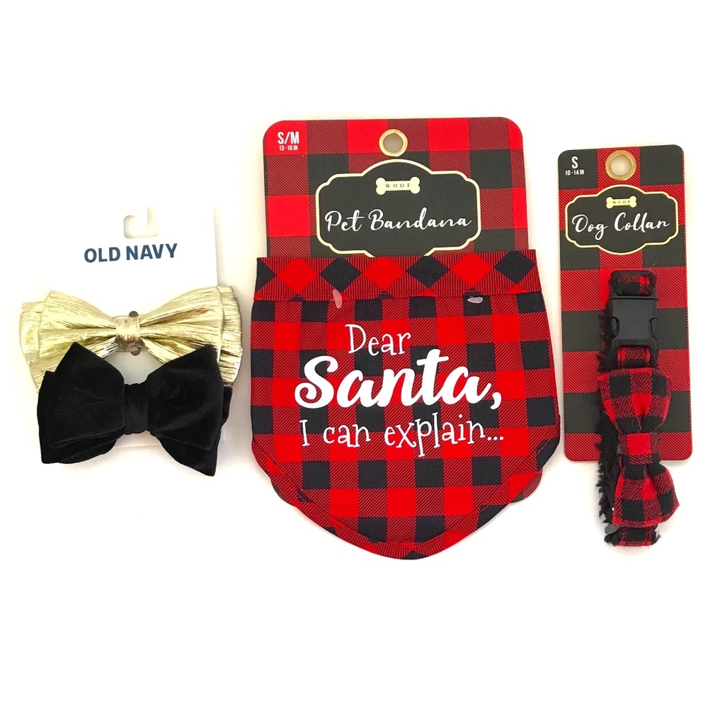 Dog Bandana and Bow Tie Bundle NWT Size Small Medium